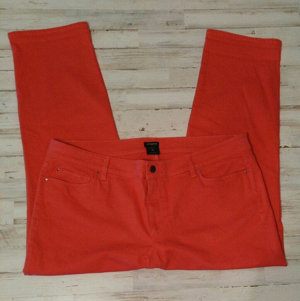 Ann Taylor Dark Salmon Color Long Pants/Jeans Size